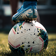 Cleat on soccer ball